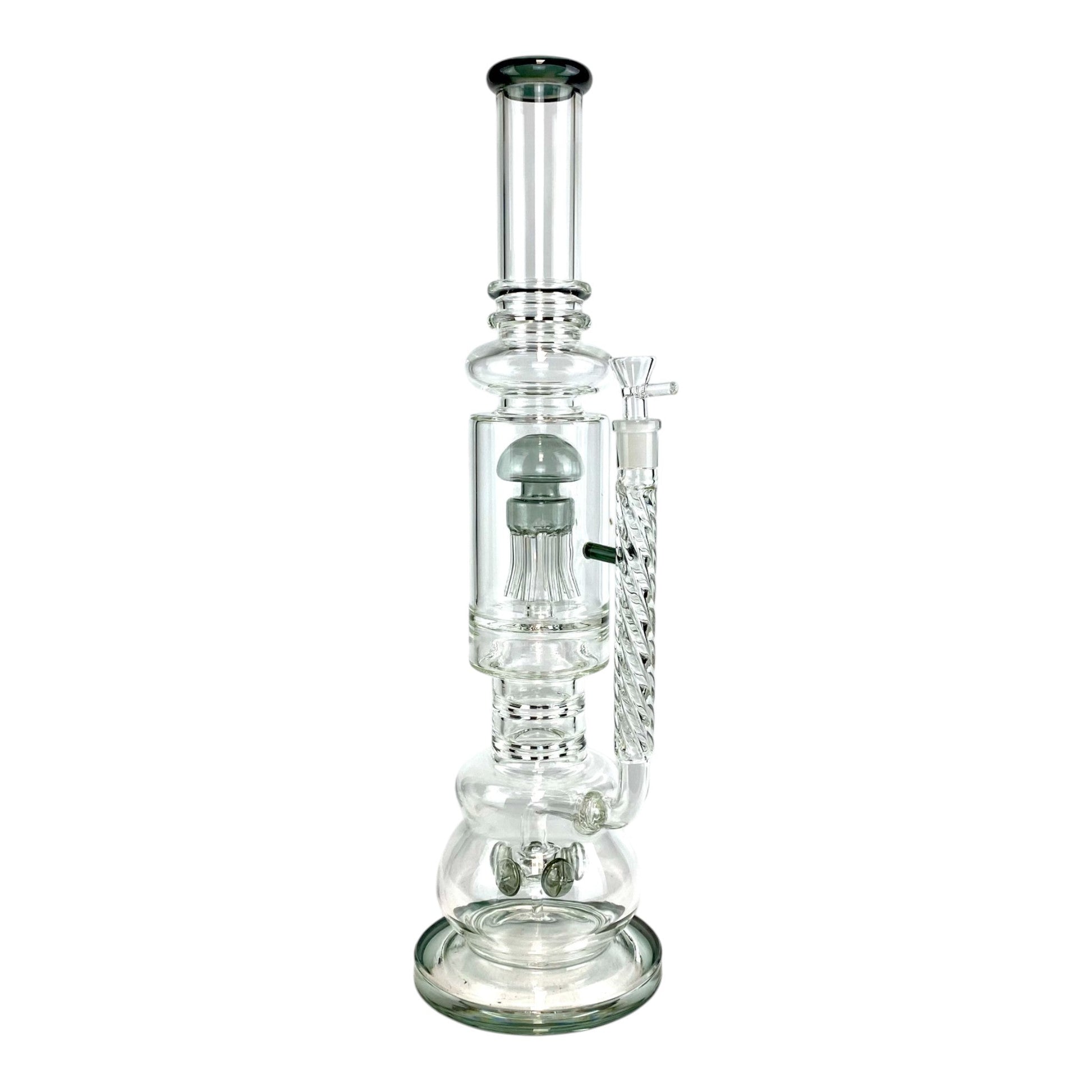 Phoenix Jellyfish Dual Perc Bong 50cm Ash Green - The Bong Baron