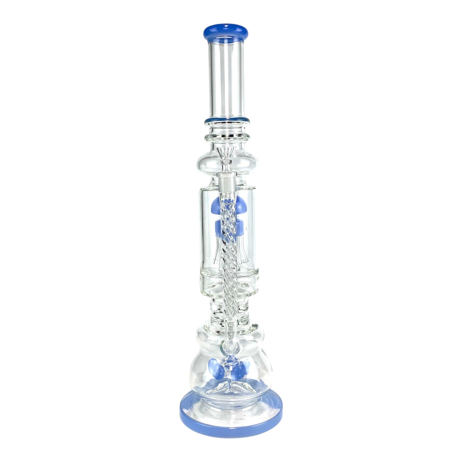 Phoenix Jellyfish Dual Perc Bong 50cm Blue - The Bong Baron