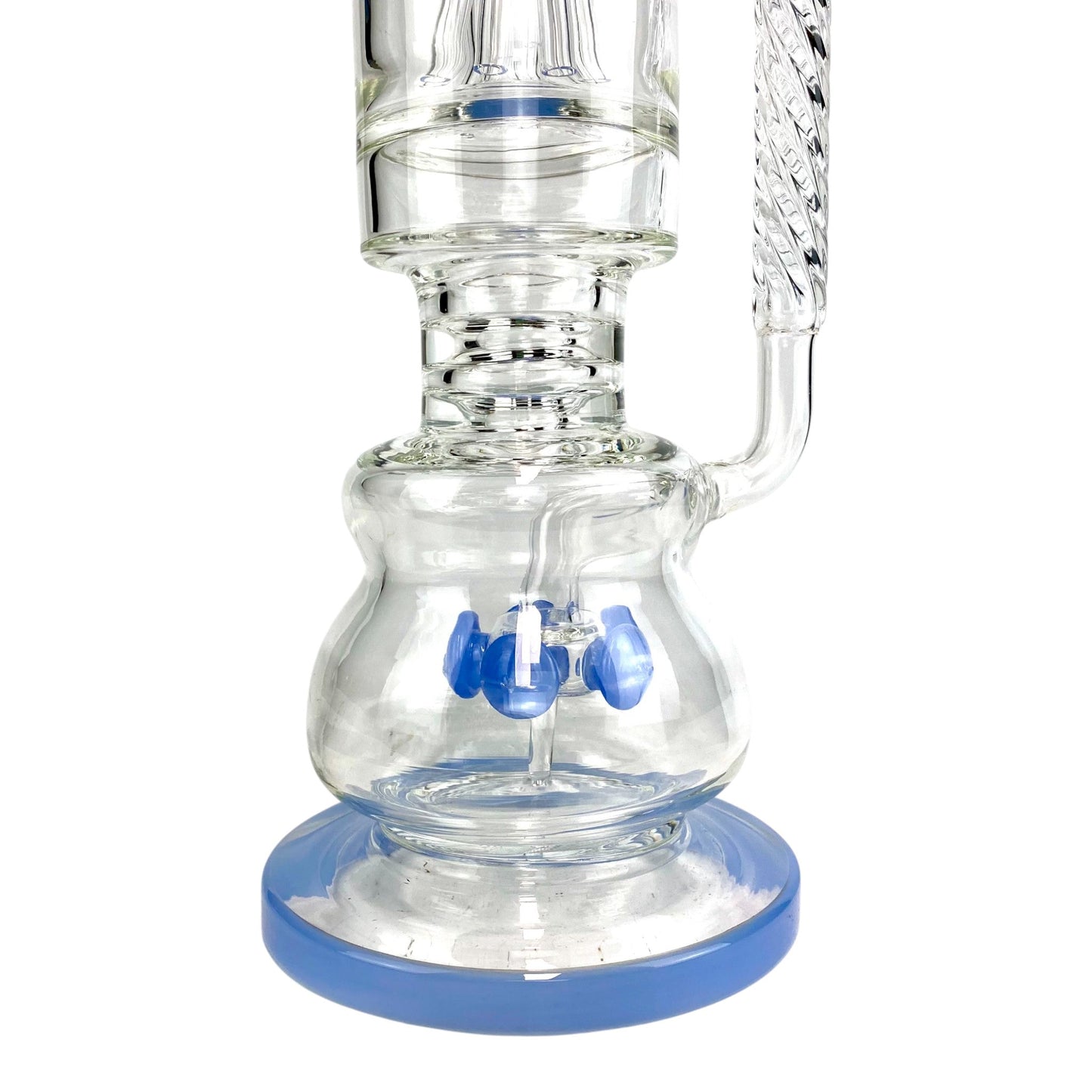 Phoenix Jellyfish Dual Perc Bong 50cm Blue - The Bong Baron