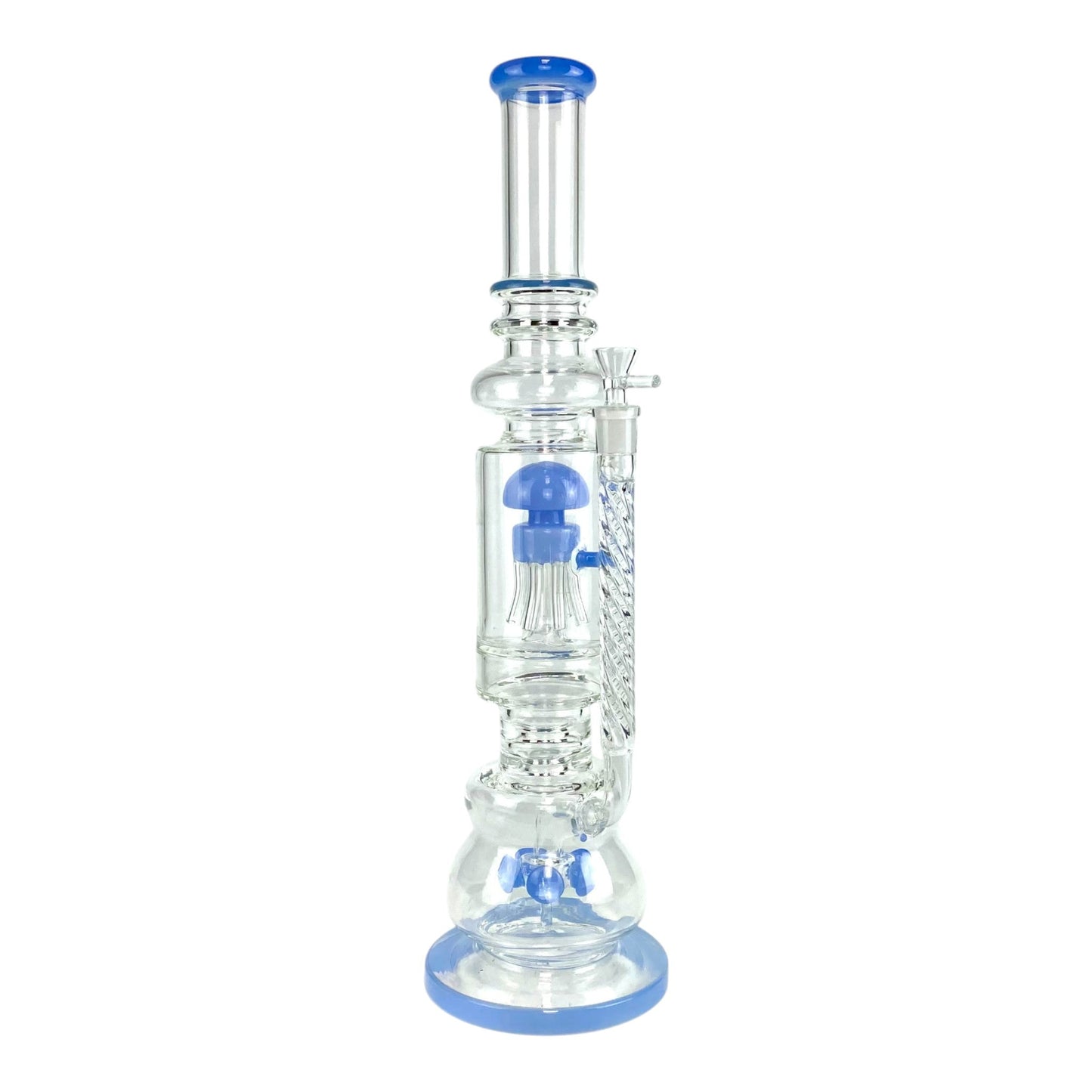 Phoenix Jellyfish Dual Perc Bong 50cm Blue - The Bong Baron