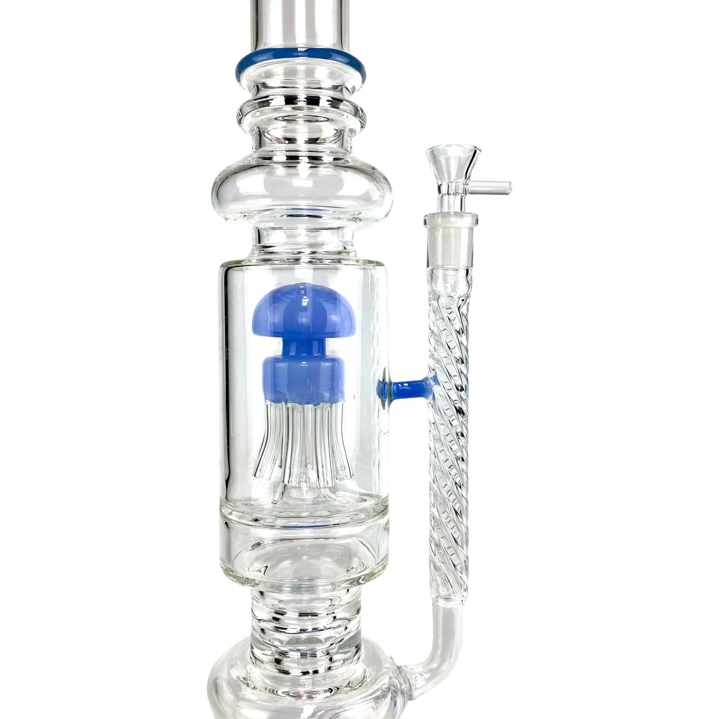 Phoenix Jellyfish Dual Perc Bong 50cm Blue - The Bong Baron
