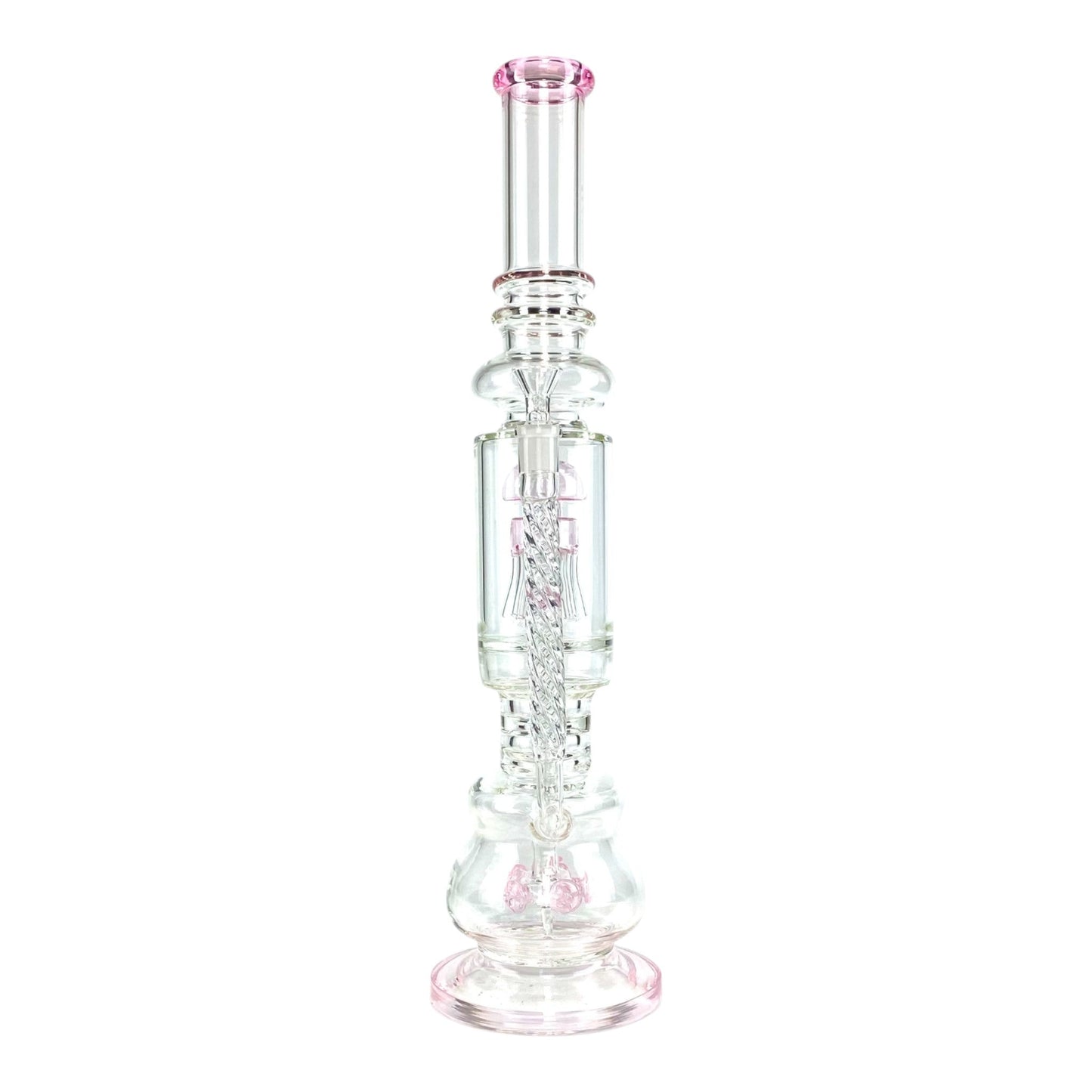 Phoenix Jellyfish Dual Perc Bong 50cm Pink - The Bong Baron