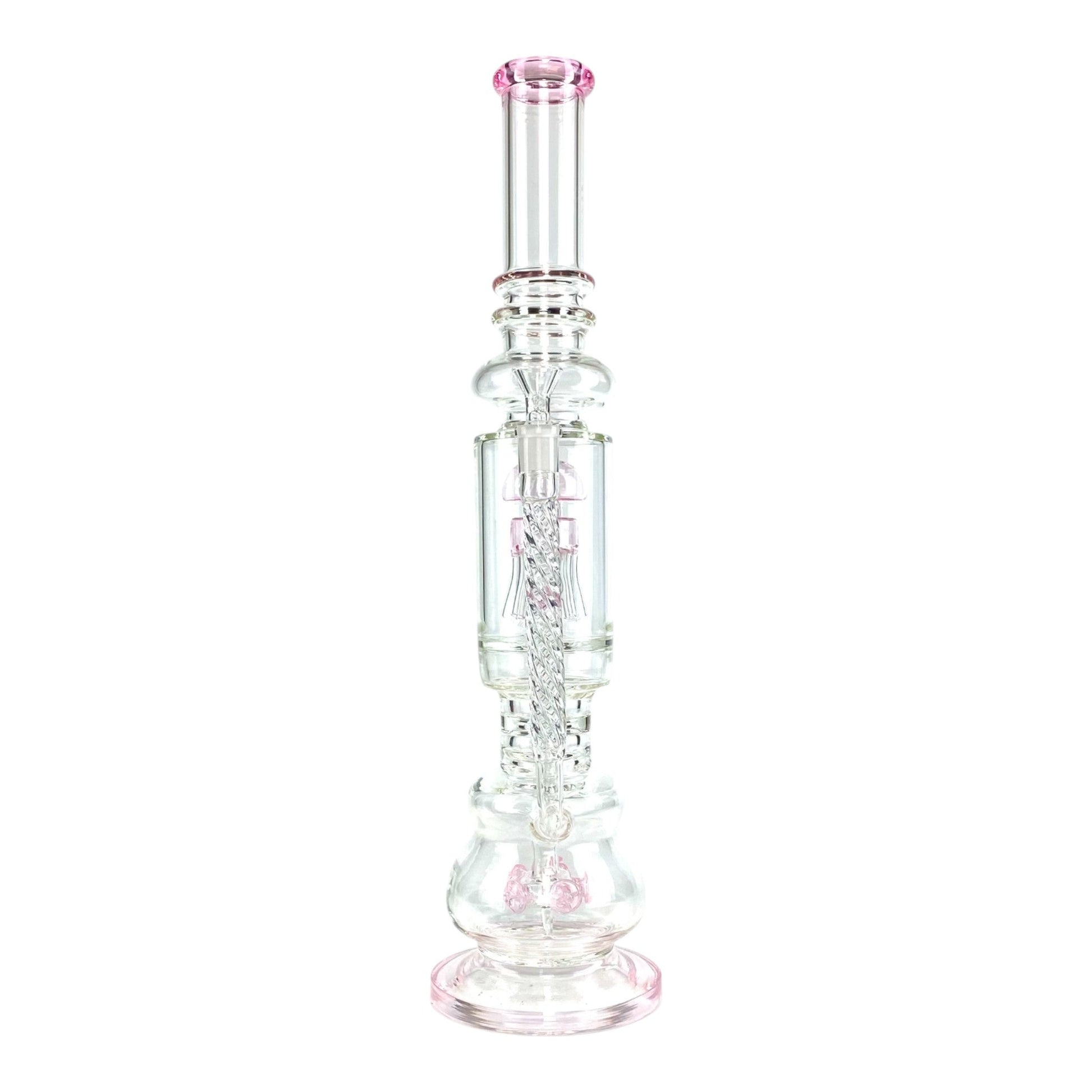 Phoenix Jellyfish Dual Perc Bong 50cm Pink - The Bong Baron