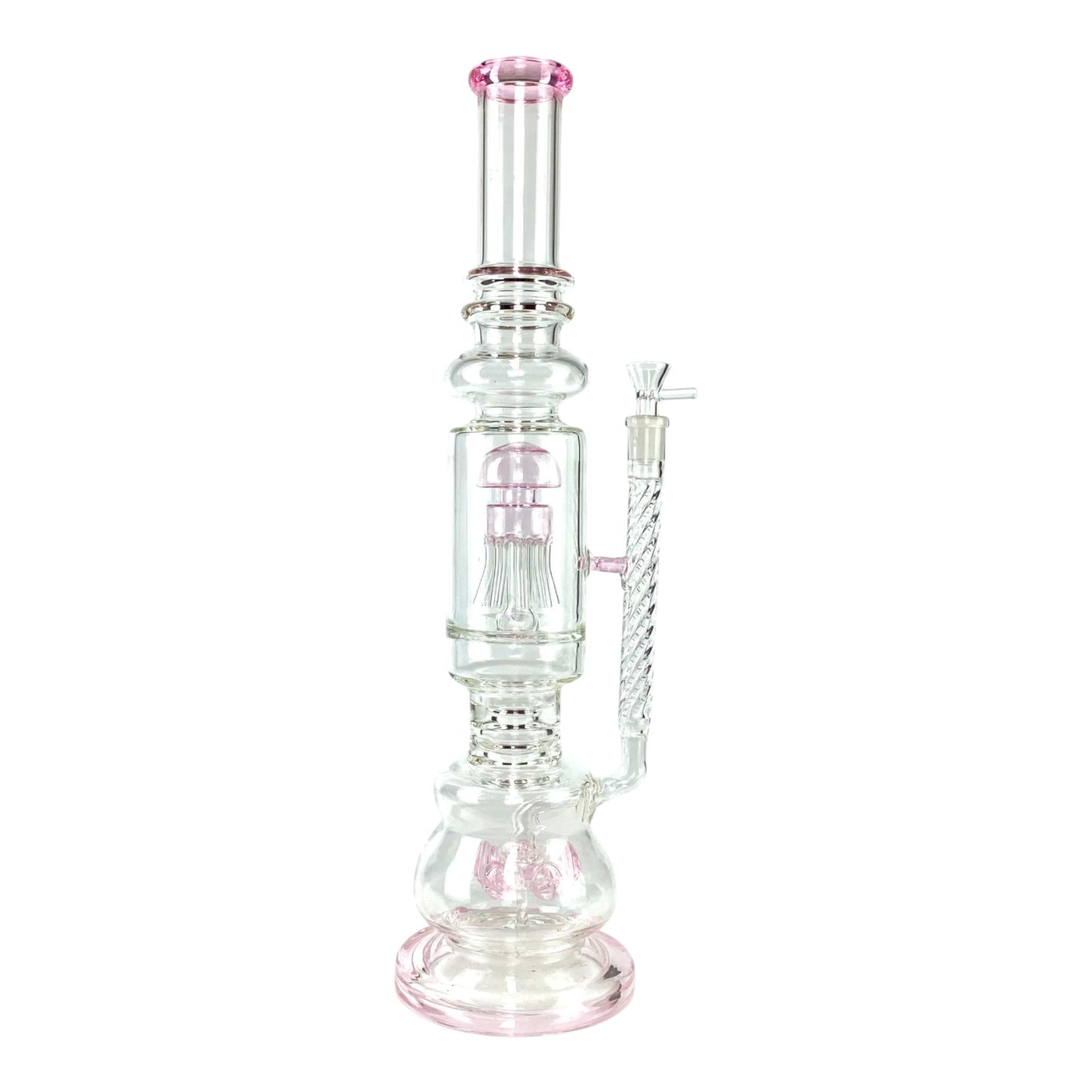 Phoenix Jellyfish Dual Perc Bong 50cm Pink - The Bong Baron