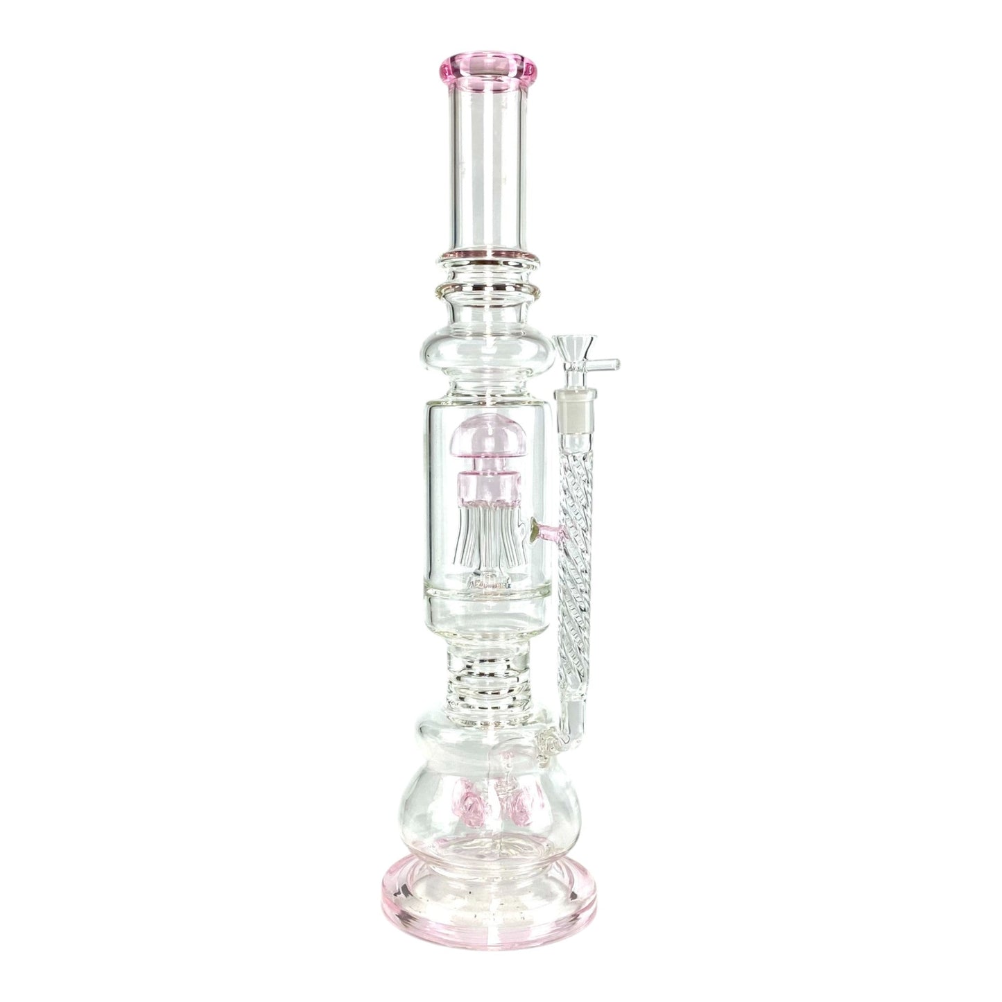 Phoenix Jellyfish Dual Perc Bong 50cm Pink - The Bong Baron