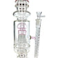 Phoenix Jellyfish Dual Perc Bong 50cm Pink - The Bong Baron