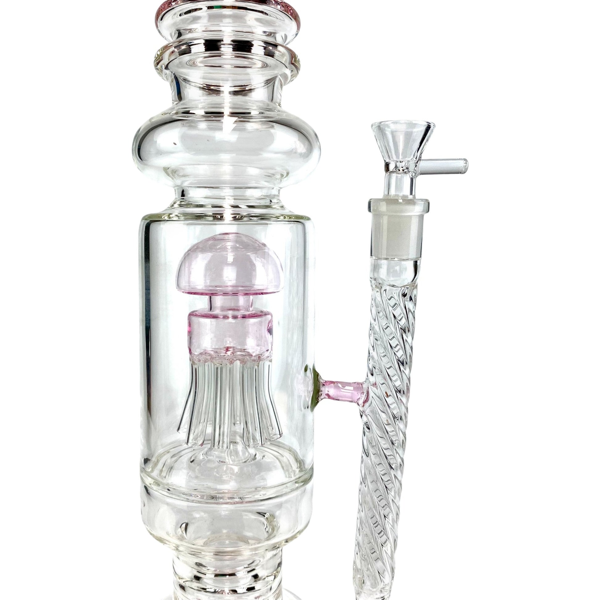 Phoenix Jellyfish Dual Perc Bong 50cm Pink - The Bong Baron