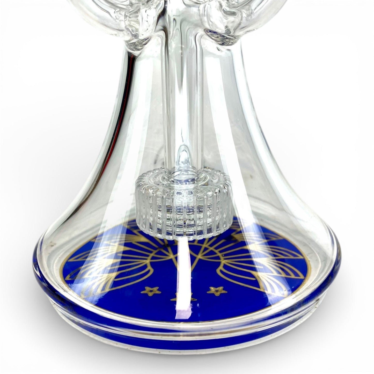 Phoenix Matrix Perc Recycler Bong 23cm Blue - The Bong Baron
