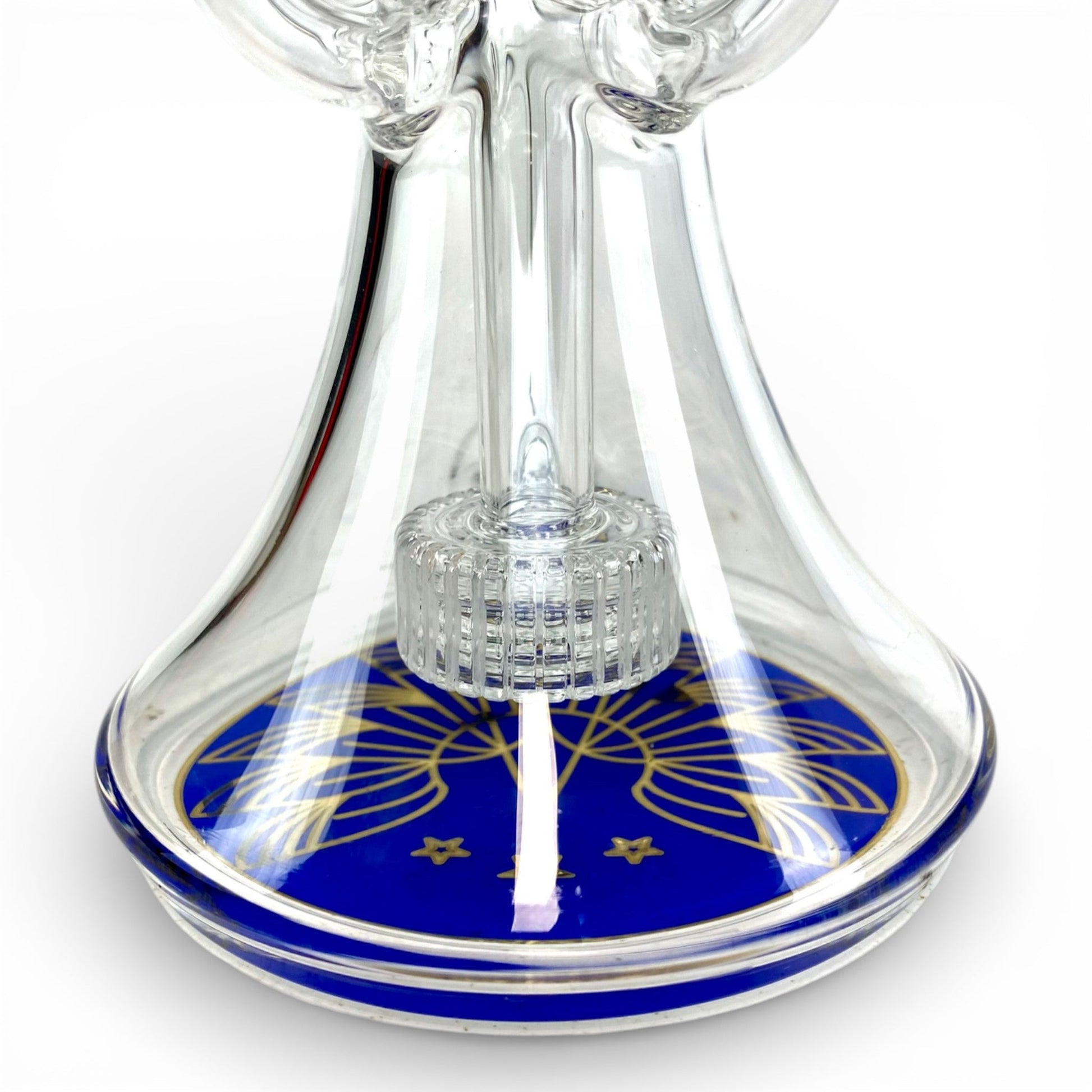 Phoenix Matrix Perc Recycler Bong 23cm Blue - The Bong Baron