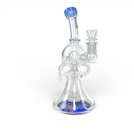 Phoenix Matrix Perc Recycler Bong 23cm Blue - The Bong Baron
