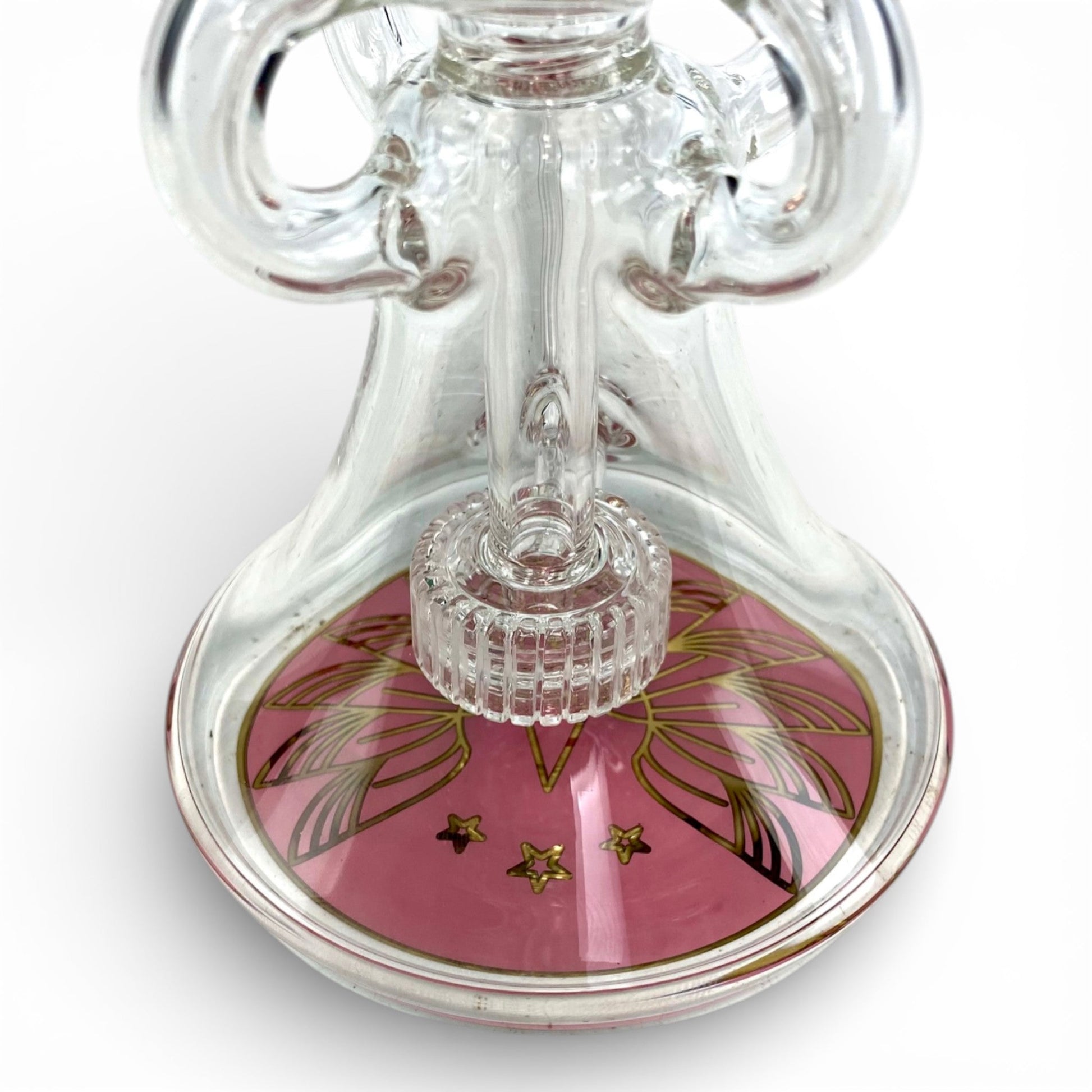 Phoenix Matrix Perc Recycler Bong and Dab Rig 23cm Pink - The Bong Baron