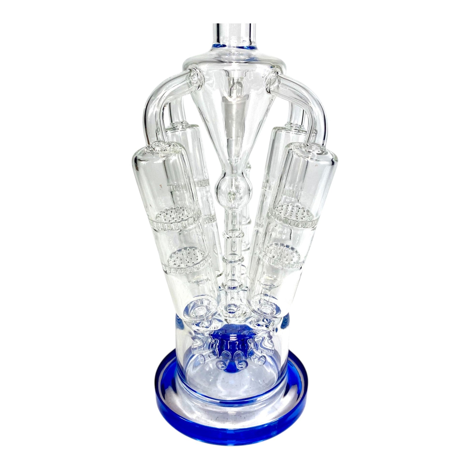 Phoenix Multi Perc Recycler Bong 35cm Blue - The Bong Baron
