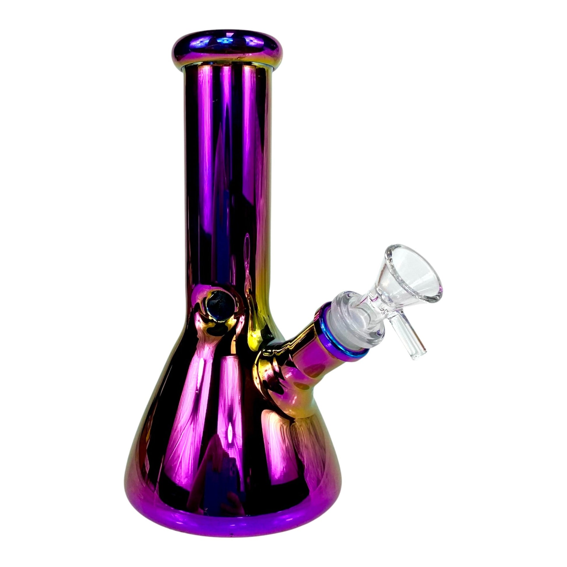 Phoenix Purple Iridescent Glass beaker Bong 20cm - The Bong Baron