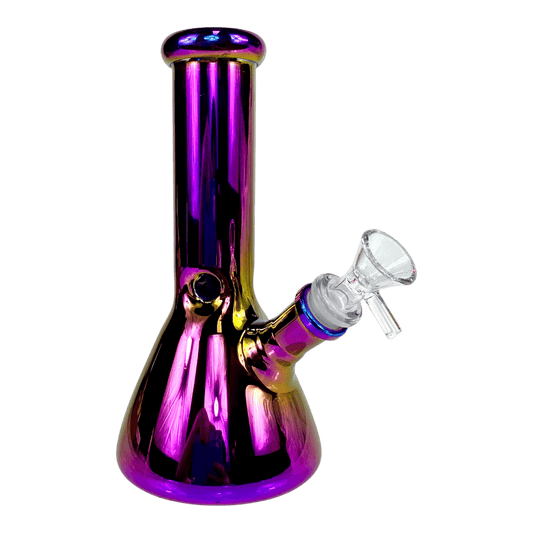 Phoenix Purple Iridescent Glass beaker Bong 20cm - The Bong Baron