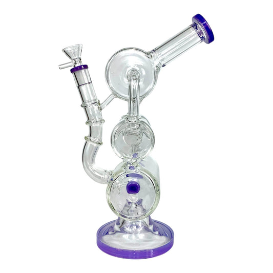 Phoenix Purple Recycler Bong 28cm - The Bong Baron