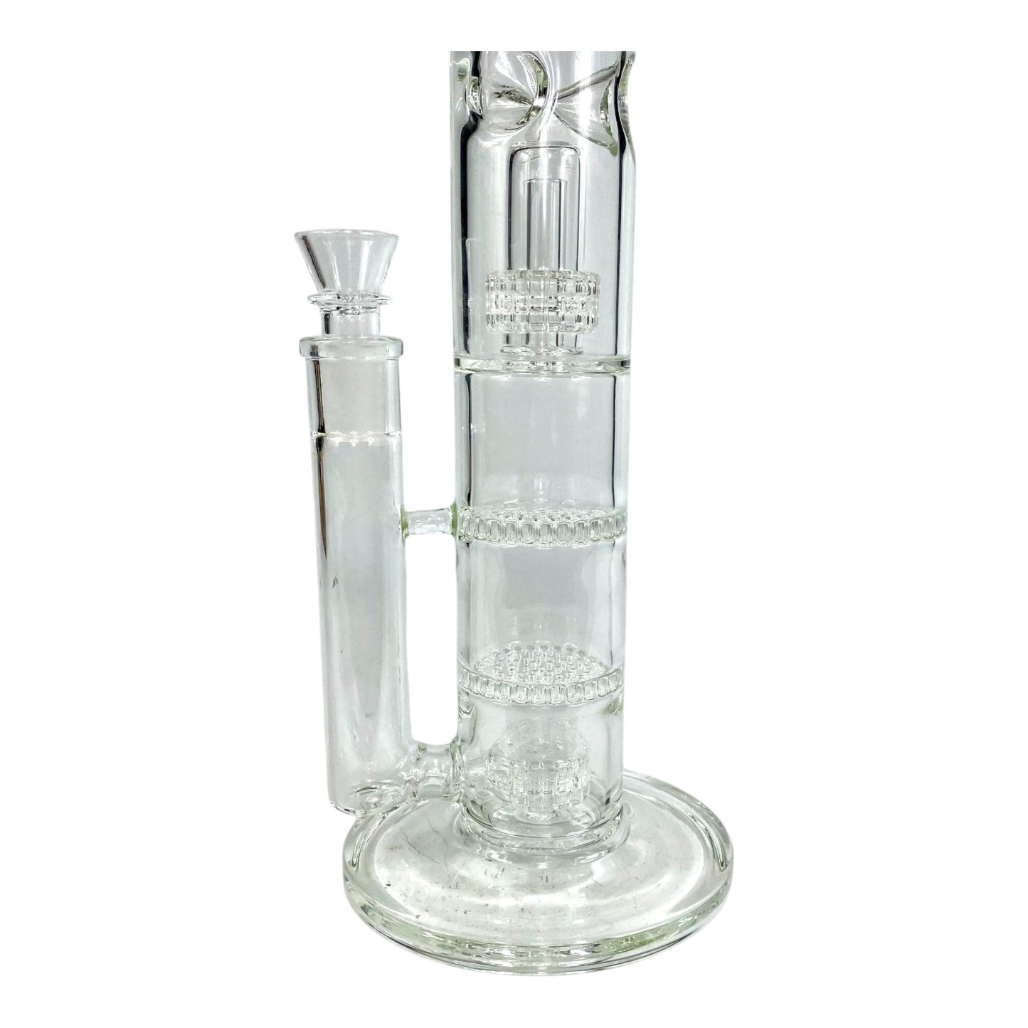 Phoenix Quad Perc Straight Tube Bong 35cm - The Bong Baron