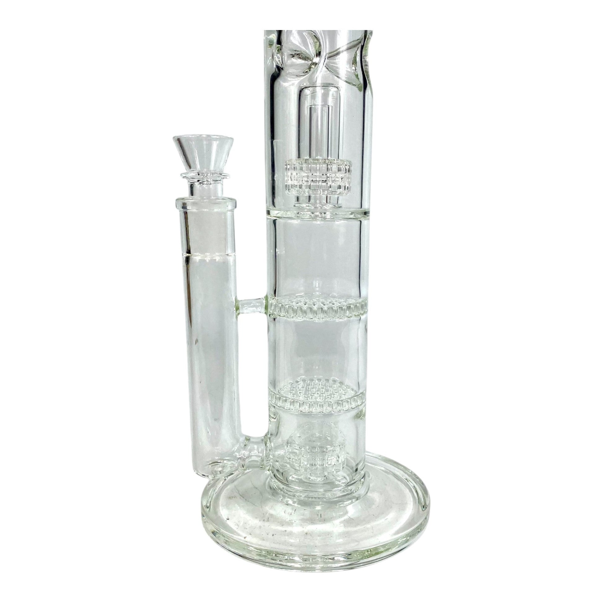 Phoenix Quad Perc Straight Tube Bong 35cm - The Bong Baron