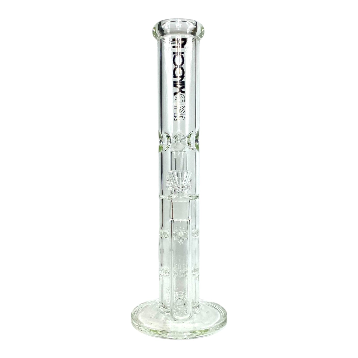 Phoenix Quad Perc Straight Tube Bong 35cm - The Bong Baron