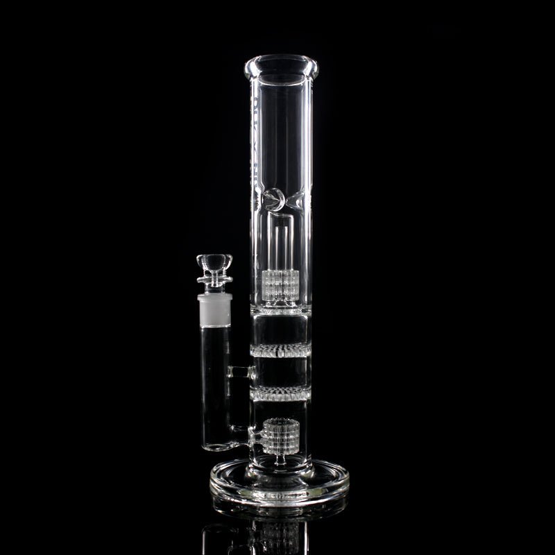 Phoenix Quad Perc Straight Tube Bong 35cm - The Bong Baron
