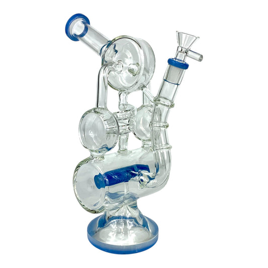 Phoenix Recycler Bong 28cm Blue - The Bong Baron