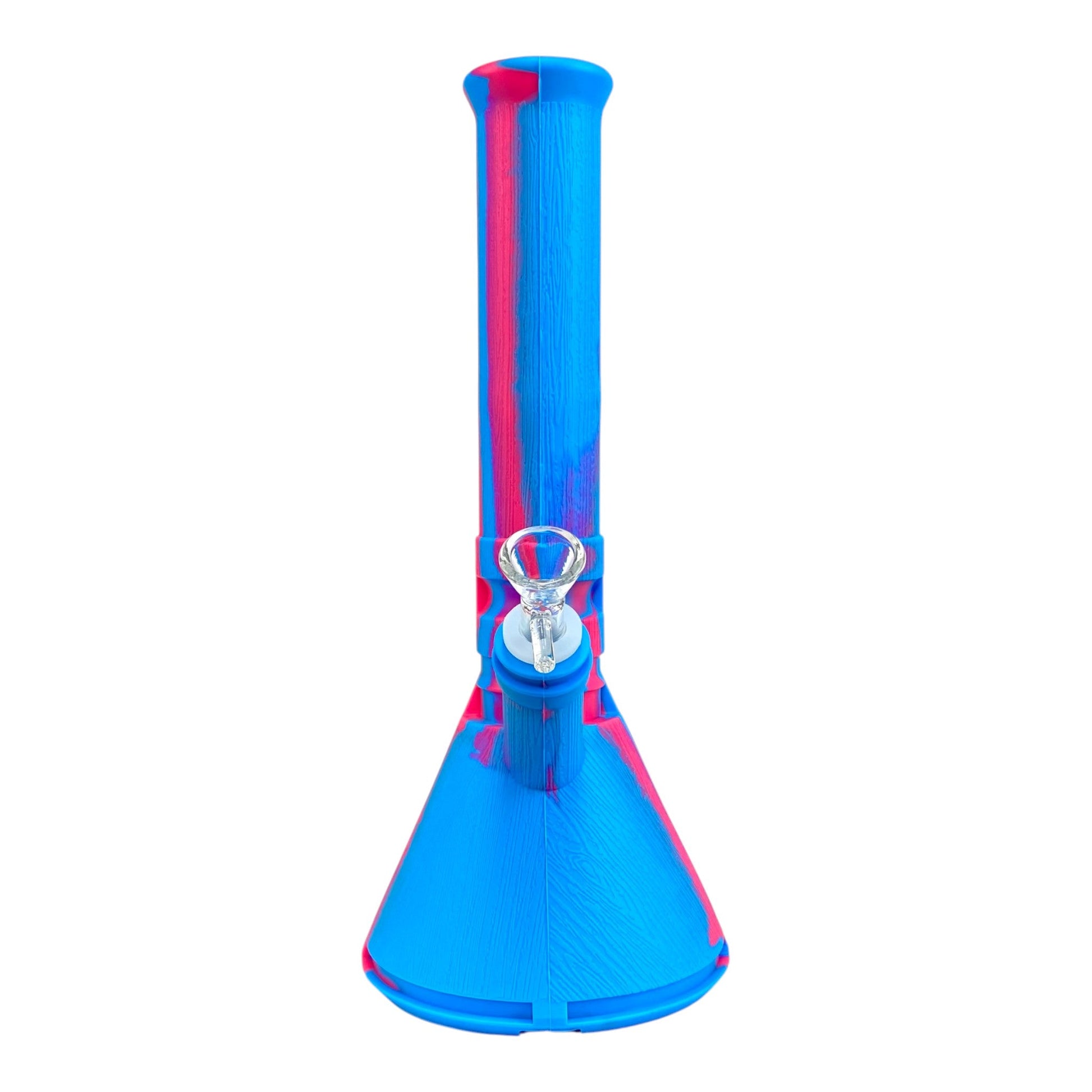 Phoenix Silicone Beaker Bong 32cm Blue/Pink - The Bong Baron
