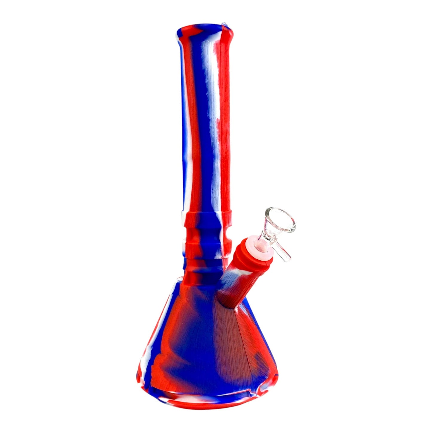 Phoenix Silicone Beaker Bong 32cm Blue/Red - The Bong Baron