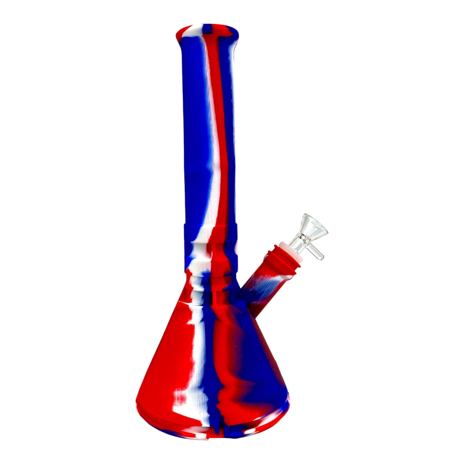 Phoenix Silicone Beaker Bong 32cm Blue/Red - The Bong Baron