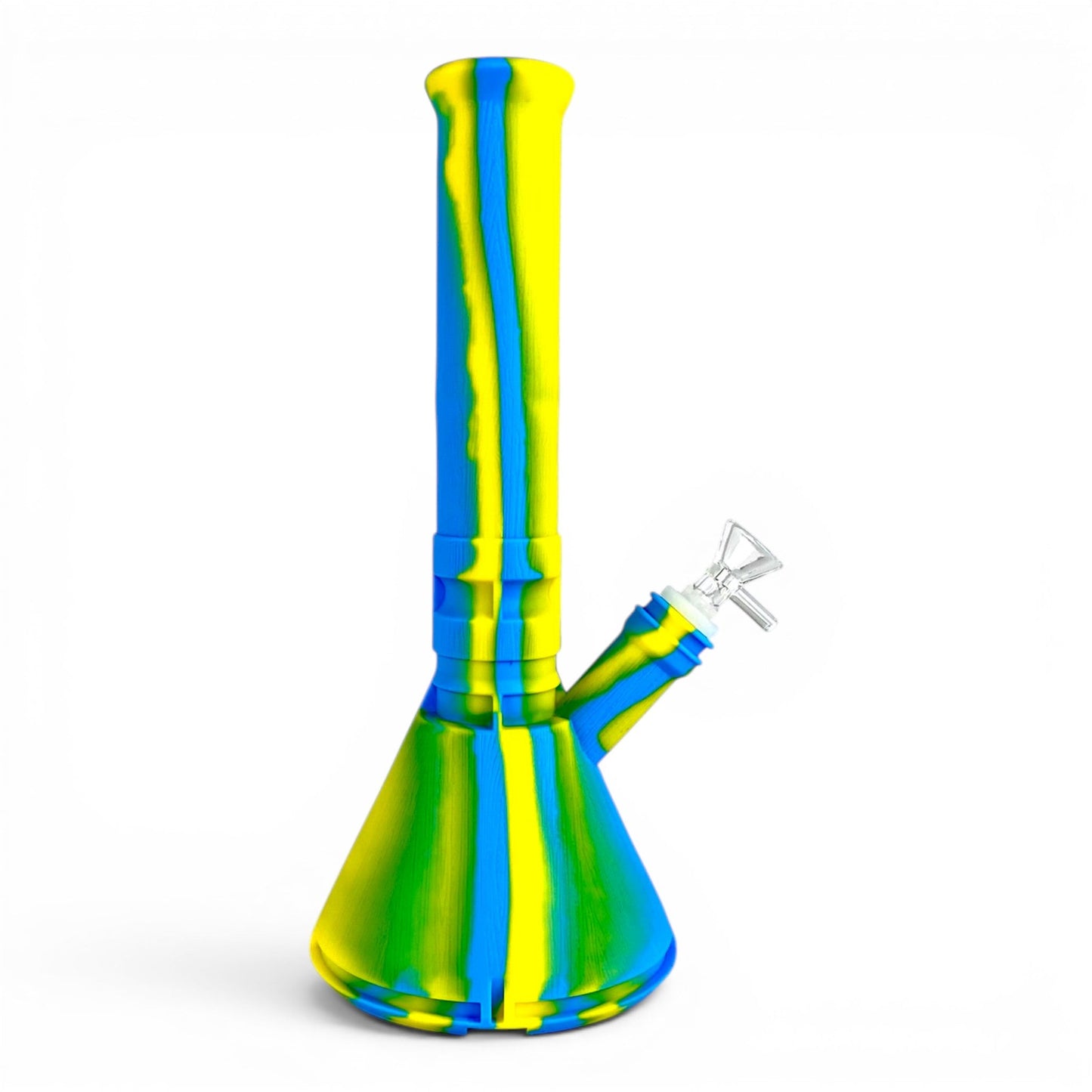 Phoenix Silicone Beaker Bong 32cm Blue/Yellow - The Bong Baron