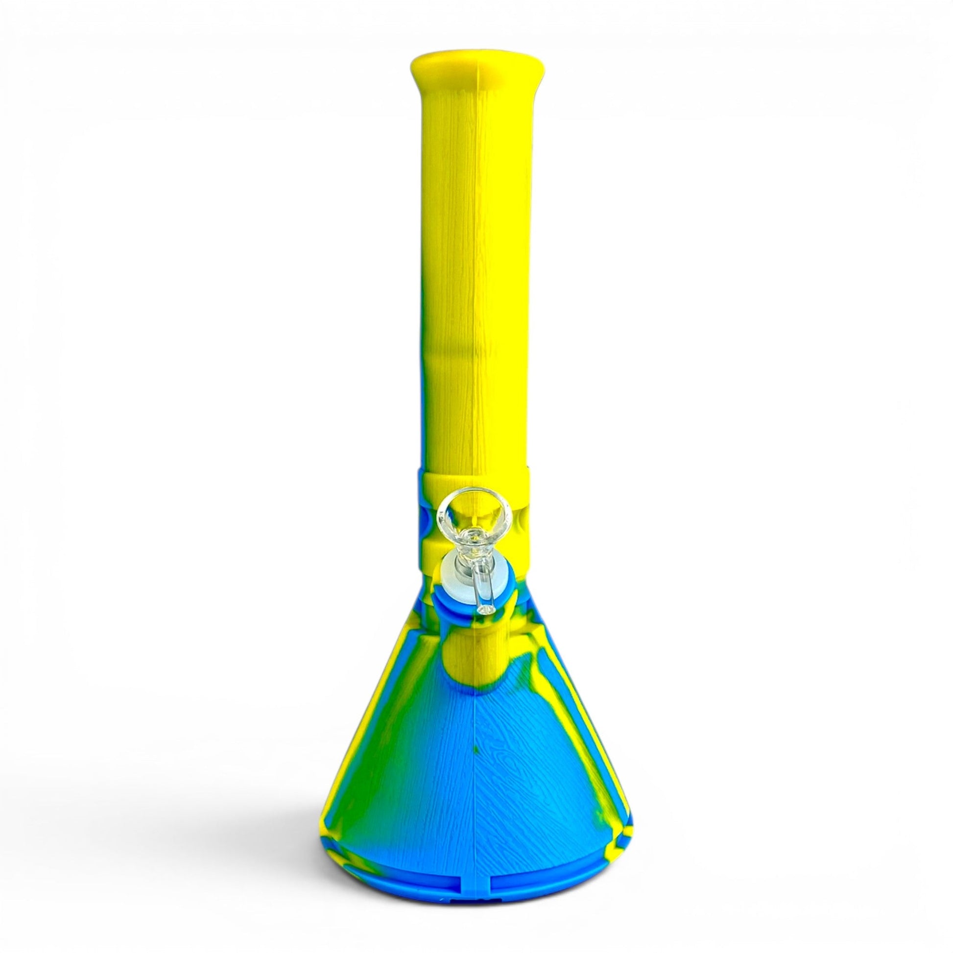 Phoenix Silicone Beaker Bong 32cm Blue/Yellow - The Bong Baron