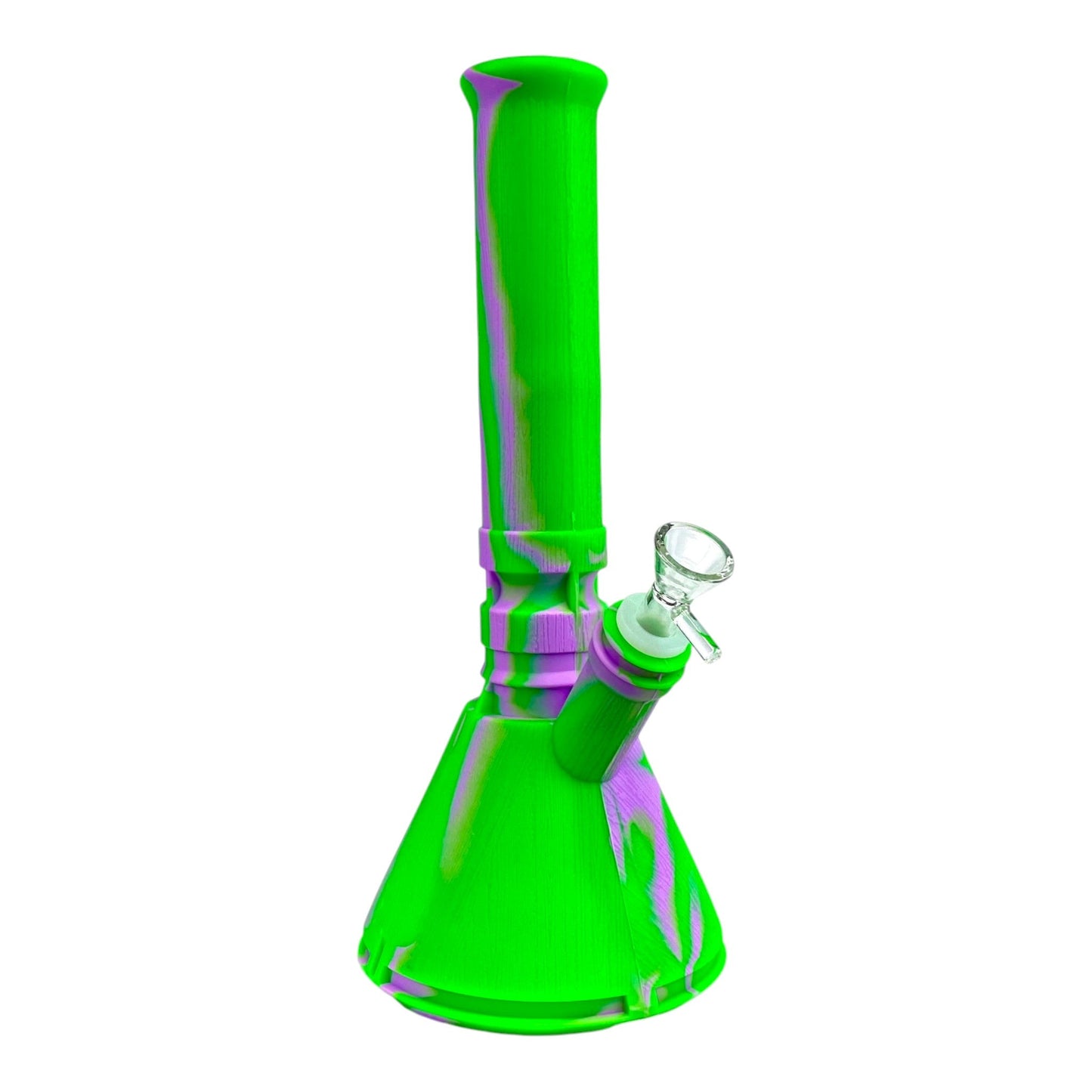 Phoenix Silicone Beaker Bong 32cm Green/Purple - The Bong Baron