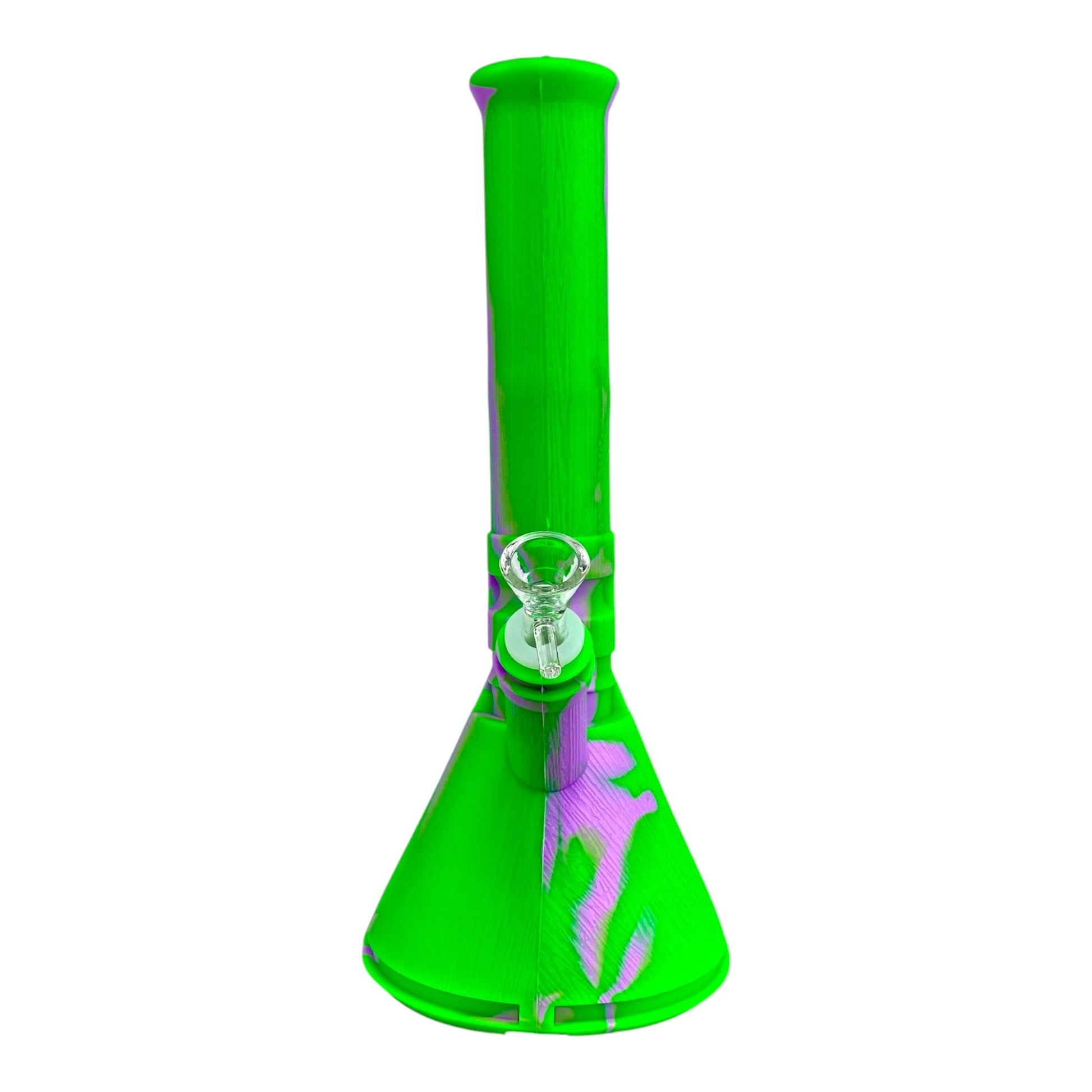 Phoenix Silicone Beaker Bong 32cm Green/Purple - The Bong Baron
