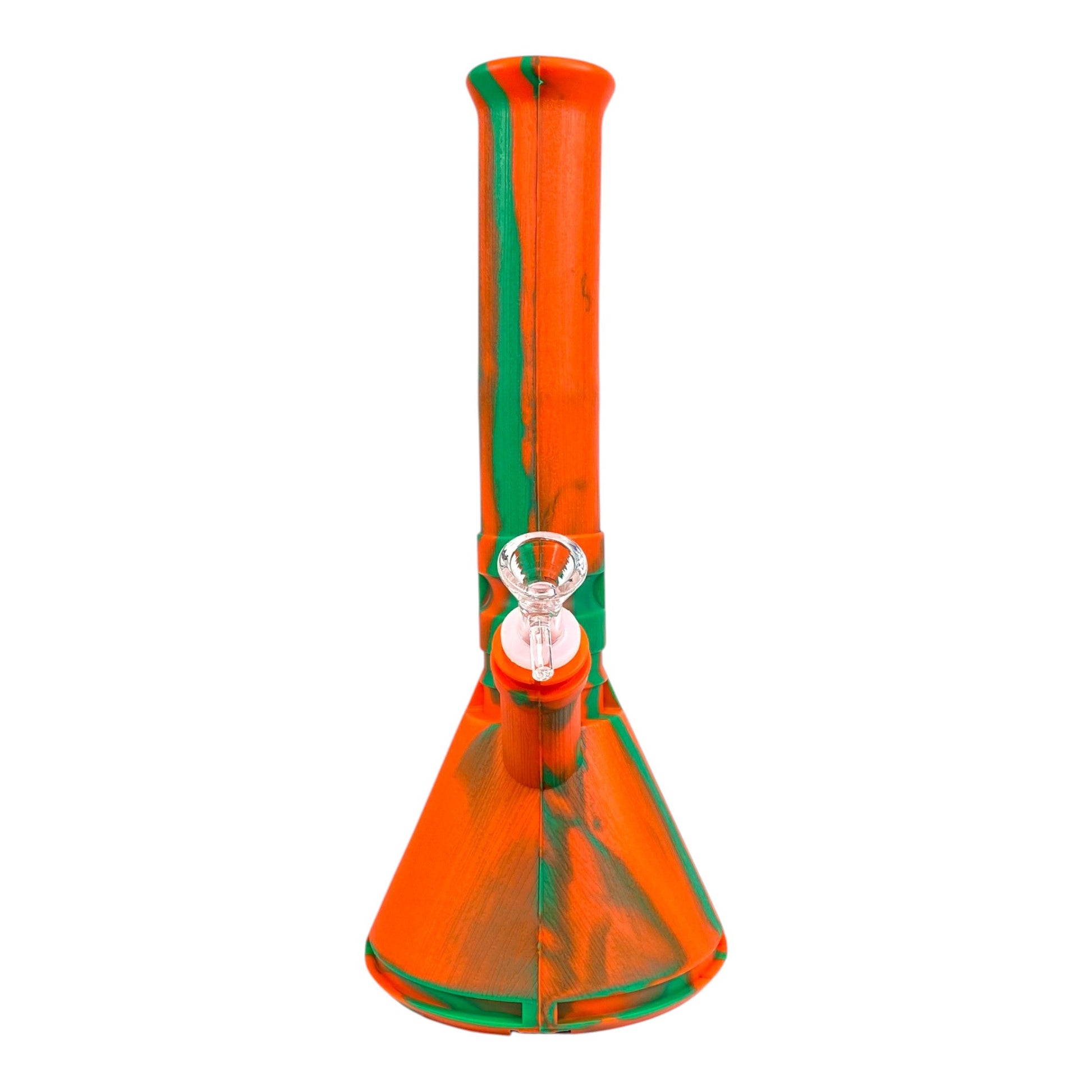 Phoenix Silicone Beaker Bong – 32cm Orange Swirl - The Bong Baron