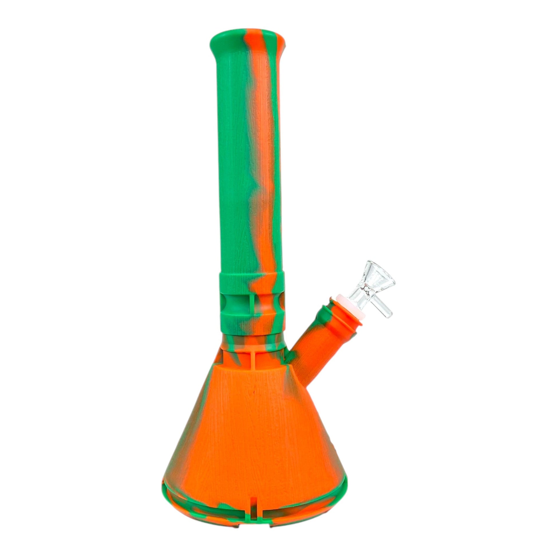 Phoenix Silicone Beaker Bong – 32cm Orange Swirl - The Bong Baron