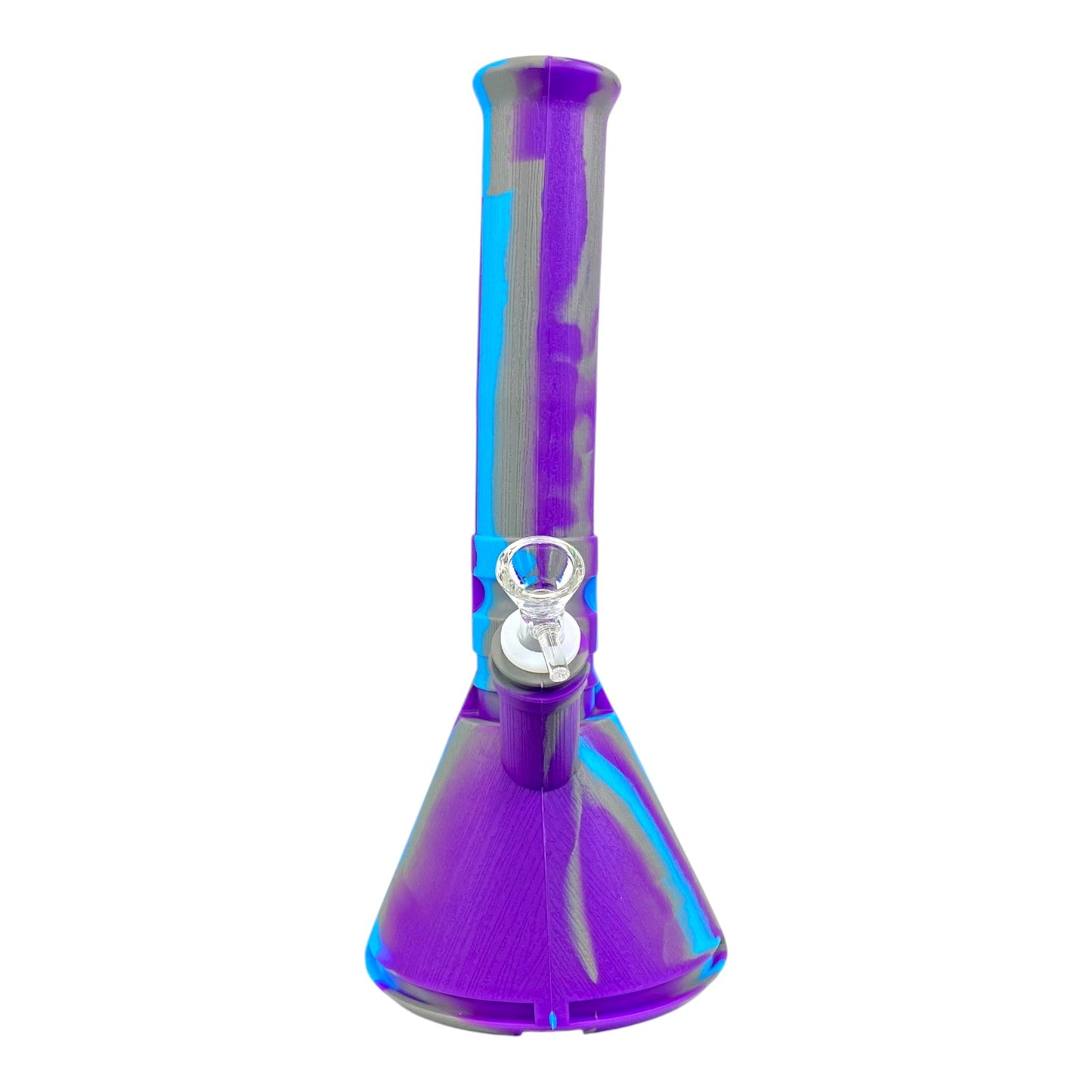 Phoenix Silicone Beaker Bong – 32cm Purple Swirl - The Bong Baron
