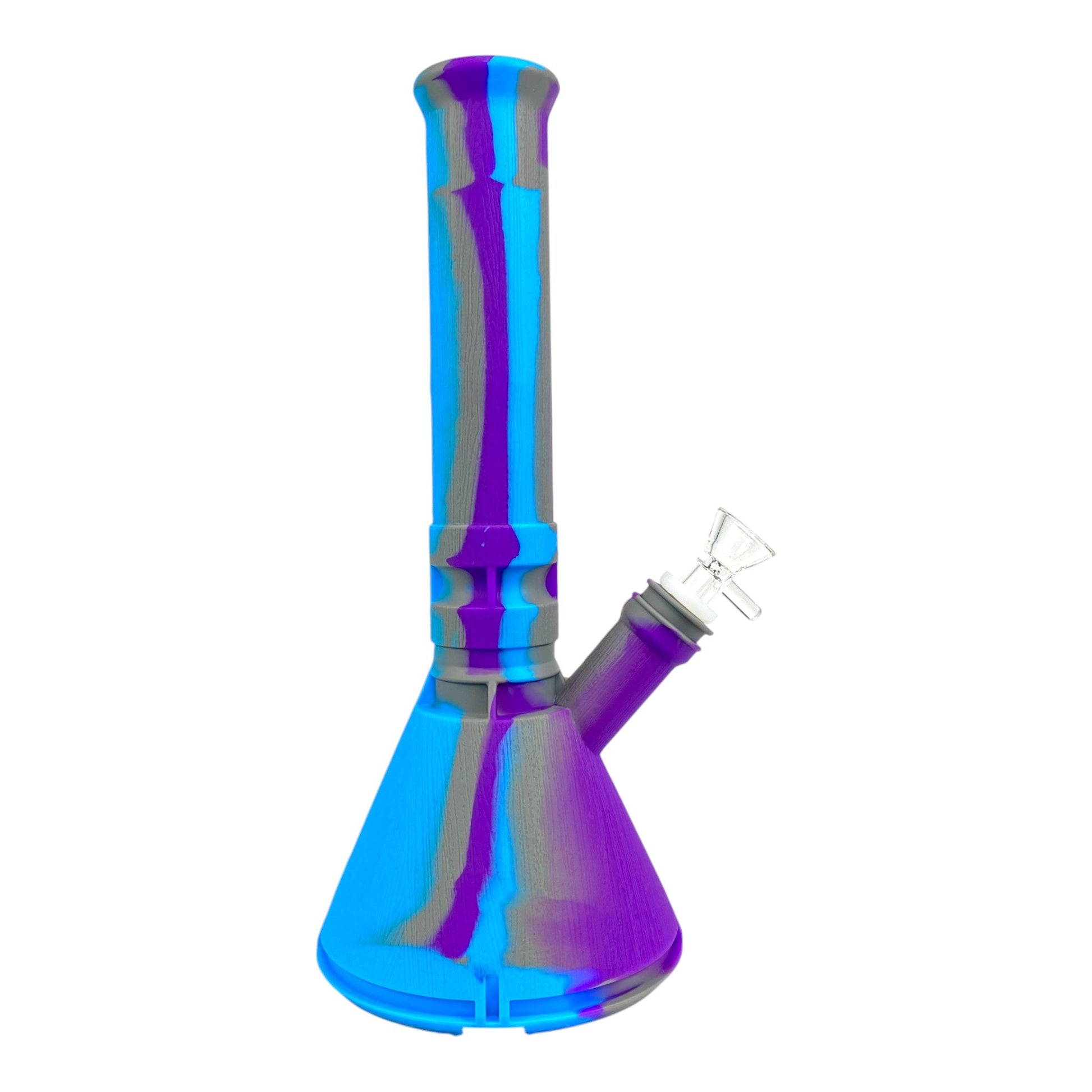 Phoenix Silicone Beaker Bong – 32cm Purple Swirl - The Bong Baron