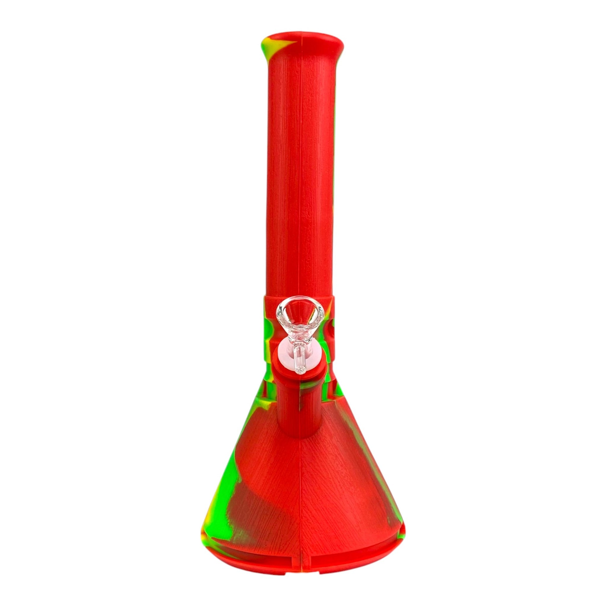 Phoenix Silicone Beaker Bong 32cm Rasta Swirl - The Bong Baron