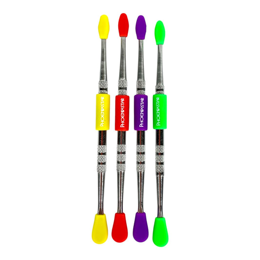 Phoenix Silicone Tip Steel Dab Tool 12cm - The Bong Baron