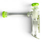 Phoenix Tree Perc Hammer Bubbler Green 15cm - The Bong Baron
