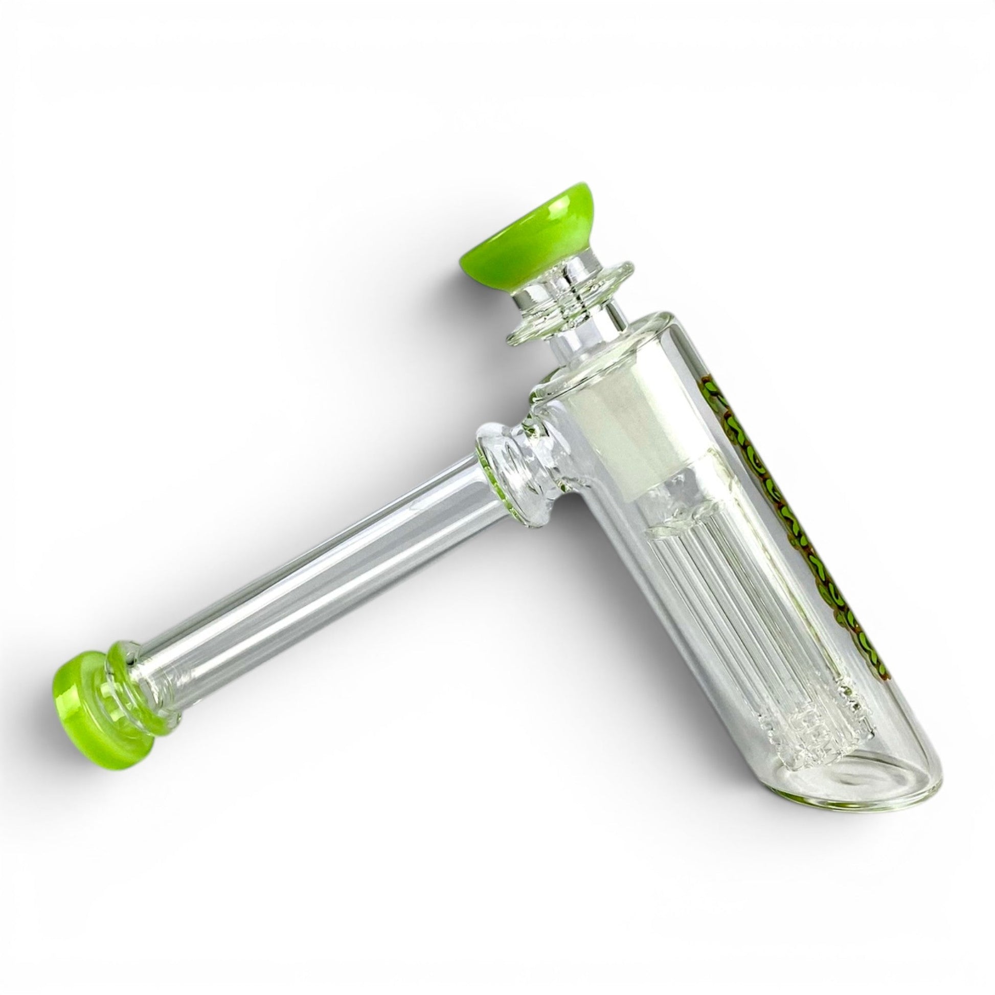 Phoenix Tree Perc Hammer Bubbler Green 15cm - The Bong Baron