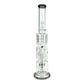 Phoenix Triple Barrel Screw Perc Bong 50cm Ash Green - The Bong Baron