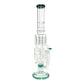 Phoenix Triple Barrel Screw Perc Bong 50cm Teal - The Bong Baron