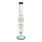 Phoenix Triple Barrel Screw Perc Bong 50cm Teal - The Bong Baron