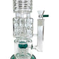 Phoenix Triple Barrel Screw Perc Bong 50cm Teal - The Bong Baron