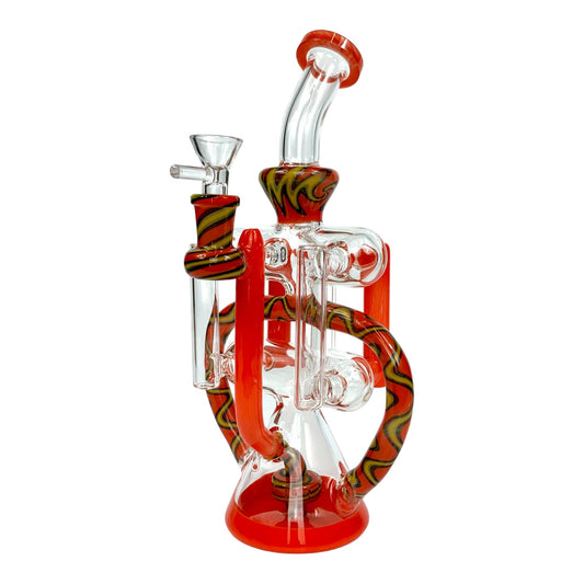 Phoenix Wig Wam Recycler Bong with Shower Head Perc - Red 25cm - The Bong Baron