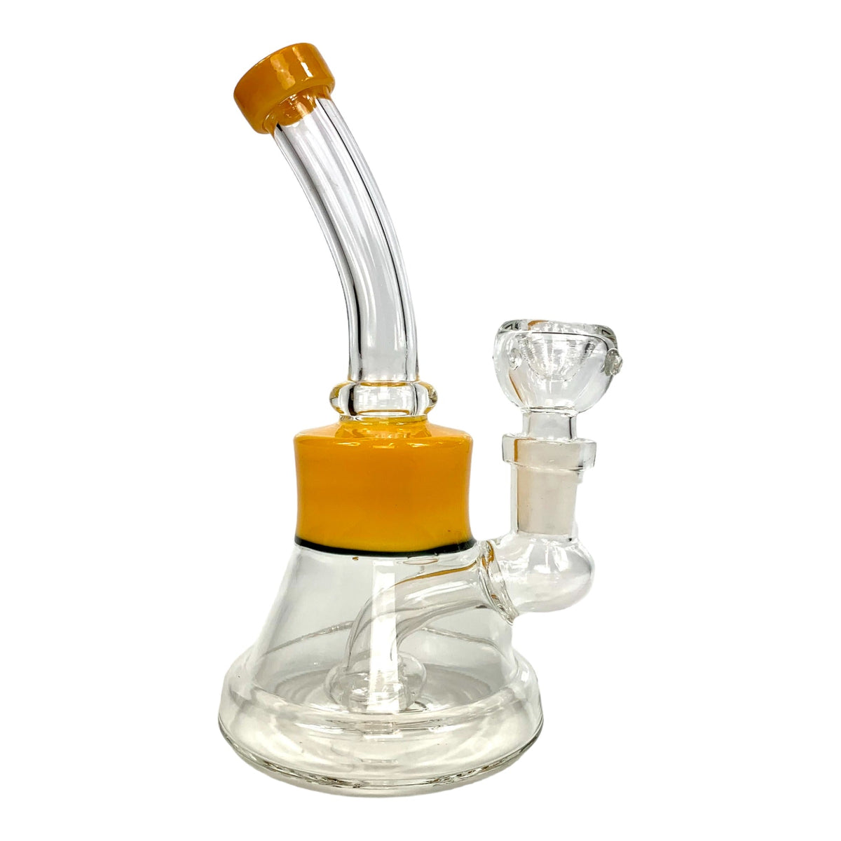 Orange Dab Ric Poke Dab Rig and Bong 15cm Orange - The Bong Baron