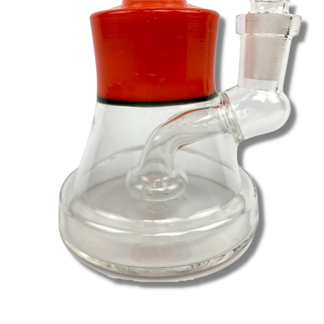 Poke Dab Rig and Bong 15cm Red - The Bong Baron
