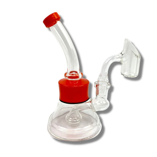 Poke Dab Rig and Bong 15cm Red - The Bong Baron