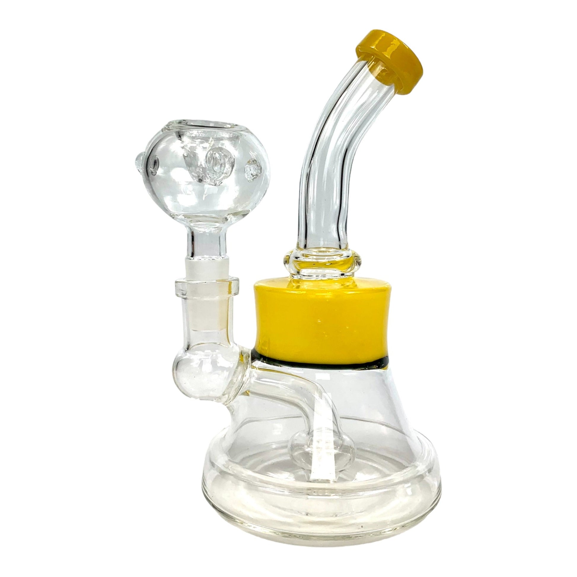 Poke Dab Rig and Bong 15cm Yellow - The Bong Baron