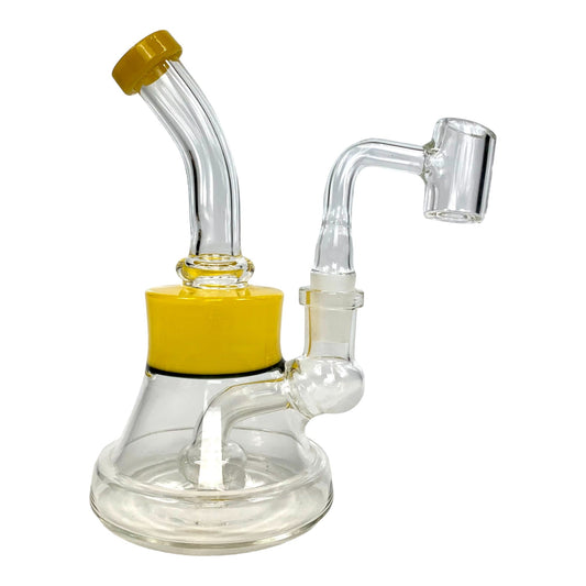 Poke Dab Rig and Bong 15cm Yellow - The Bong Baron