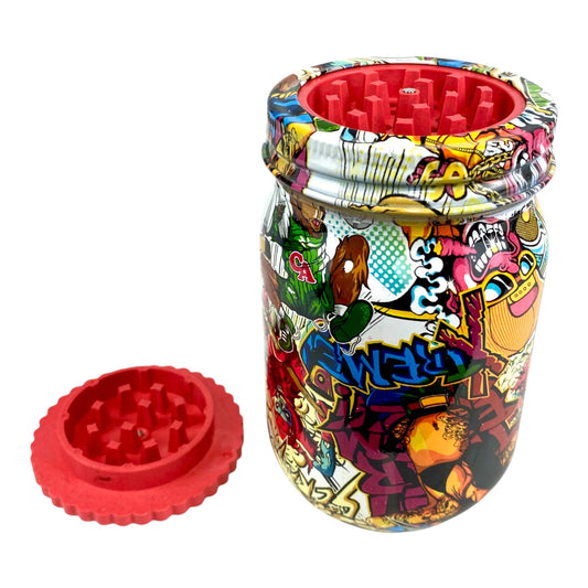 Pop Art Large Stash Jar and Grinder - The Bong Baron
